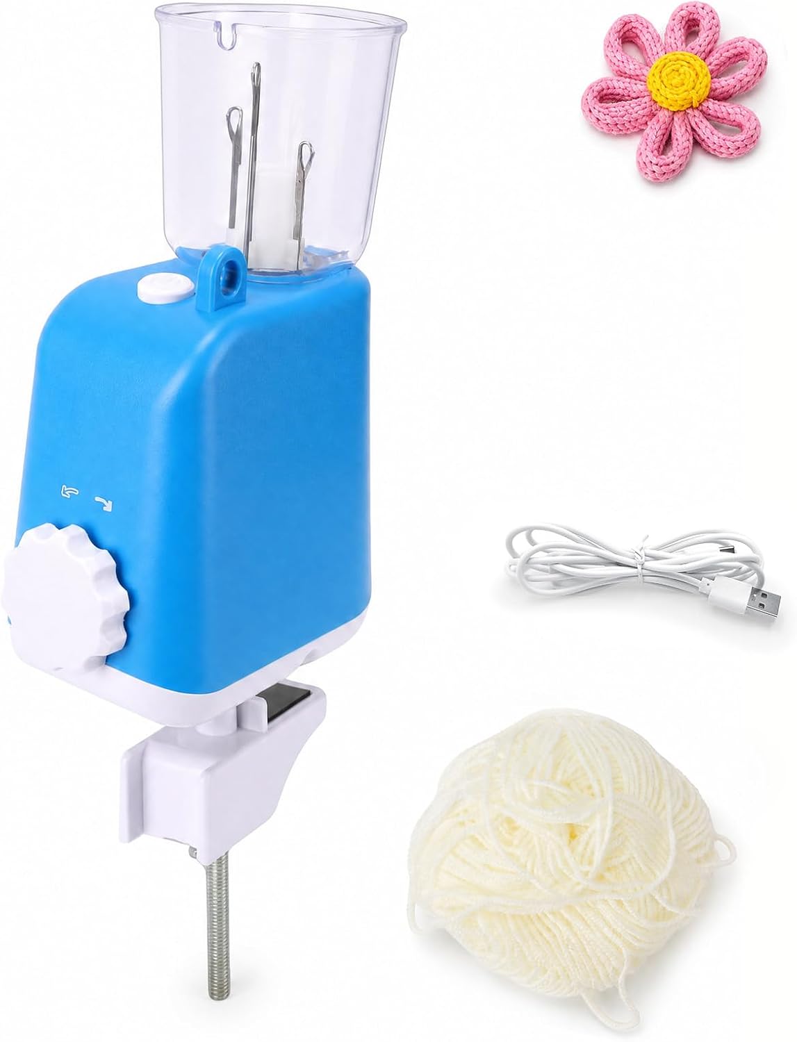 ciciglow Cord Knitting Machine, Electric Rope Precise Tension Control Automatic Knitting Threads Rope Braider Yarn Efficient DIY for Crafts