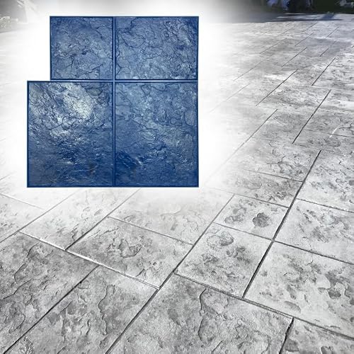 GlobMarble Ð¡oncrete Stamps Mats â€“ Decorative Concrete Ashlar Slate Stone Mat 24\" x24â€ â€“ Durable Polyurethane, Rigid Form for Driveways and Patios â€“ Made in USA (SM 3005/2)