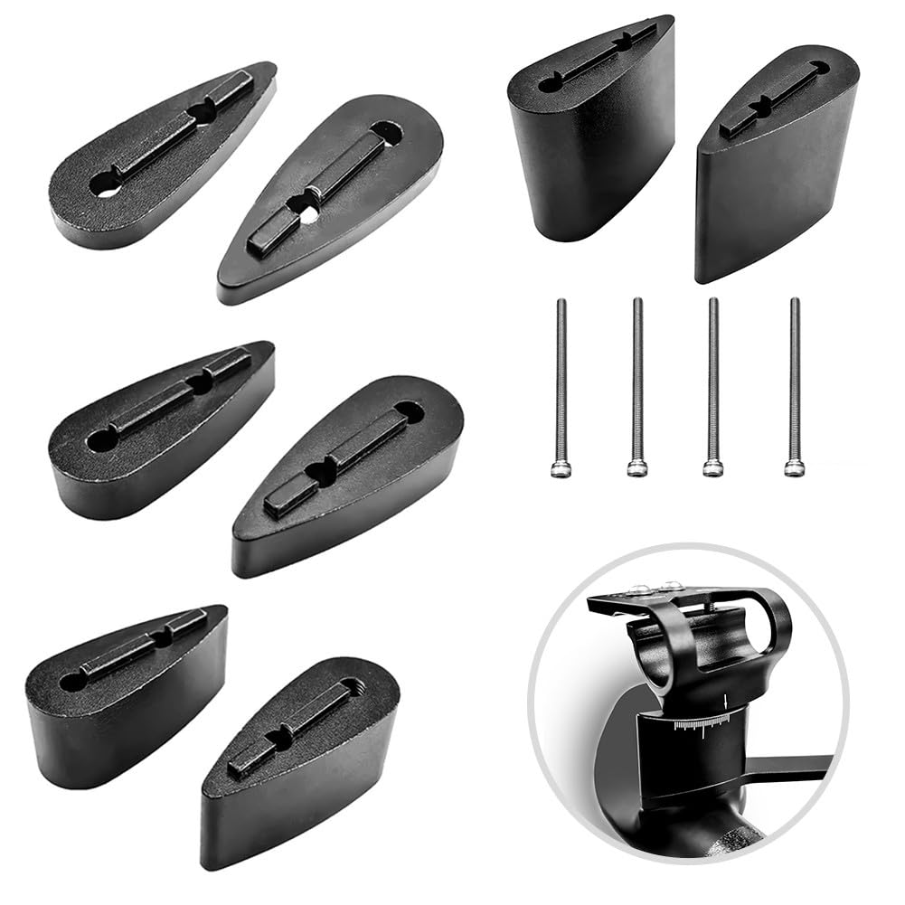 VIRELLO Bike TT Handlebar Spacers, 7075 Aluminum Alloy Aero Bar Riser for Trial Triathlon, 20mm Bolt Hole, 5/10/20/40mm Options, Black, 2 Pack
