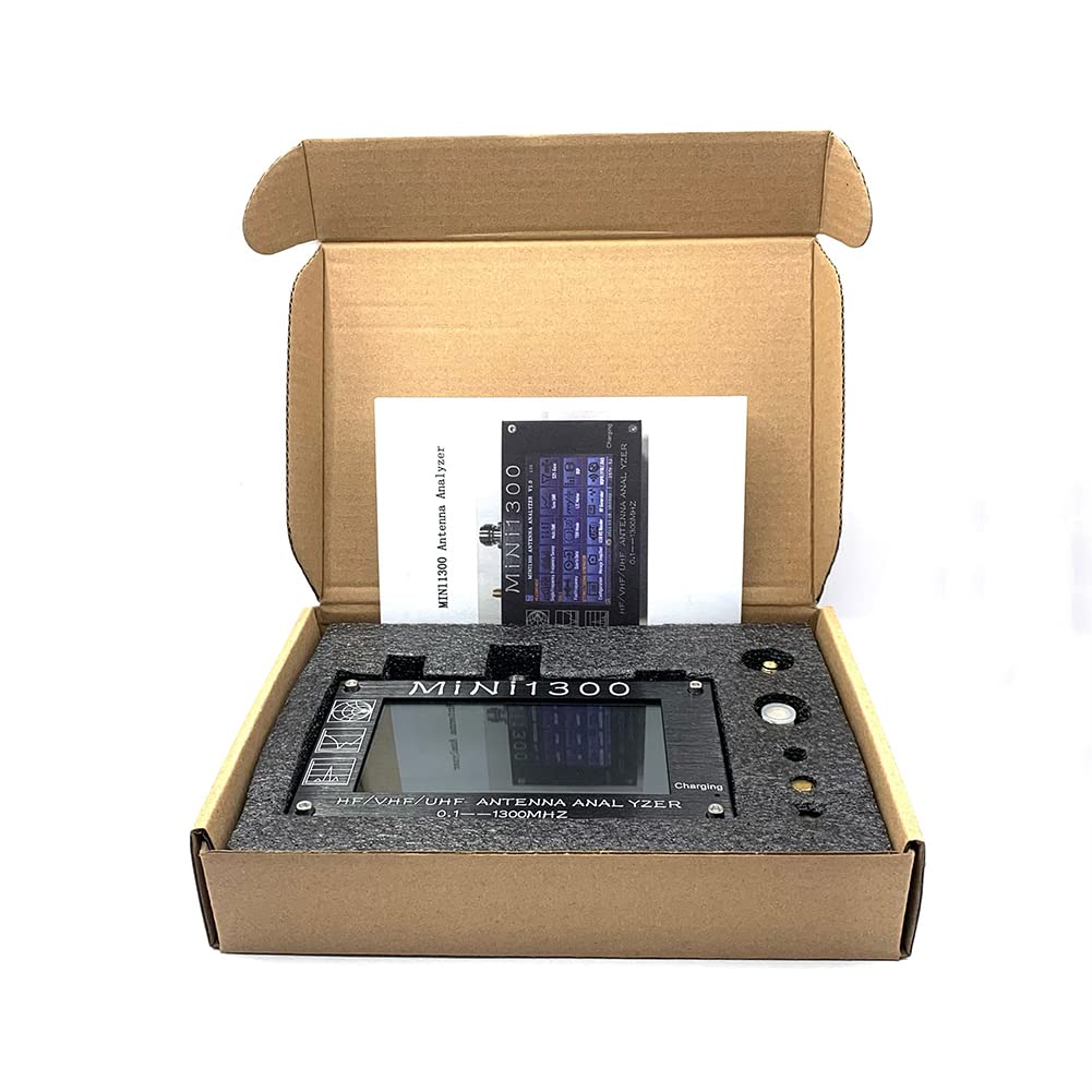 MINI 1300 0.1-1300MHz HF/VHF/UHF SWR enna Analizador medidor de frecuencia de barrido TFT LCD de 4.3 pulgadas