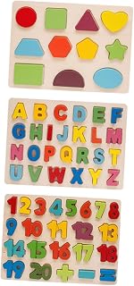 Totority 1 Conjunto De Placa Cognitiva Para Crianças Brinquedos De Quebra-Cabeças De Madeira Para Bebês Brinquedos Educativos Para Crianças Placa De Cognição Blush Perolado Brinquedos