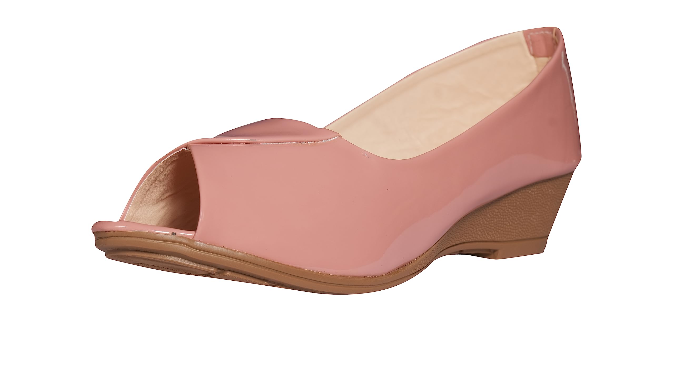 GULAOTHI FOOTWEAR Women Wedge Style Bellies with Open-Toe (Peach, Numeric_4) (B0C97CG8YK) Amazon Price History, Amazon Price Tracker