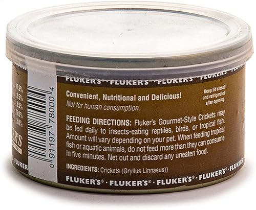 Miniatura 36 de Fluker's Alimento enlatado gourmet para reptiles, peces, pájaros y animales pequeños, cucarachas Dubia, 1.2 oz