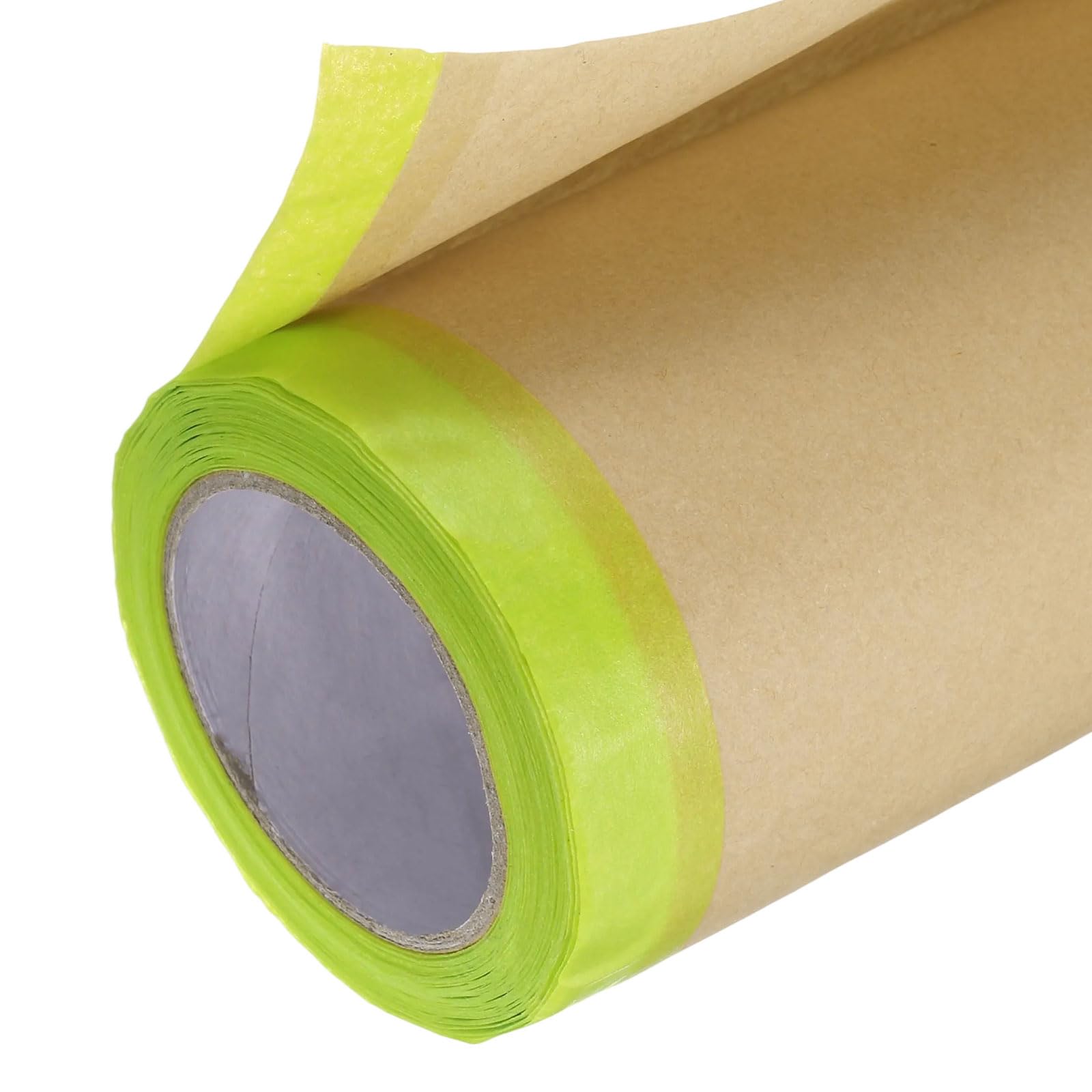 uxcell Papel de enmascarar precintado con dispensador de papel marrón de 11.8 pulgadas x 39 pies, cinta adhesiva de alta adherencia para pintar, protección de suelos y cubrir, 3 rollos