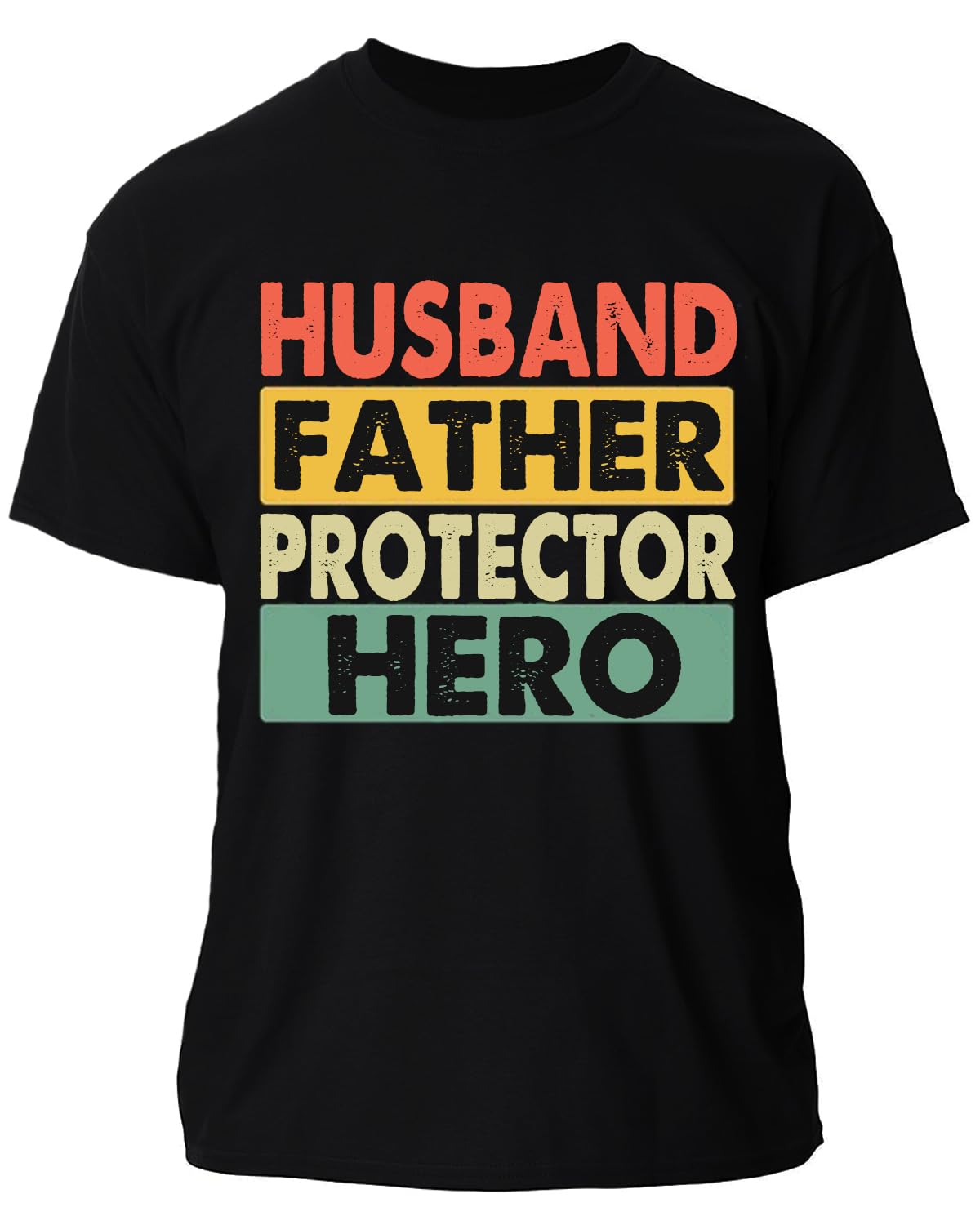 MrocioaHusband Protector Hero Vintage T-Shirt Fathers Day Idea for Grandpa Novelty Shirt Size M L XL XXL 3XL