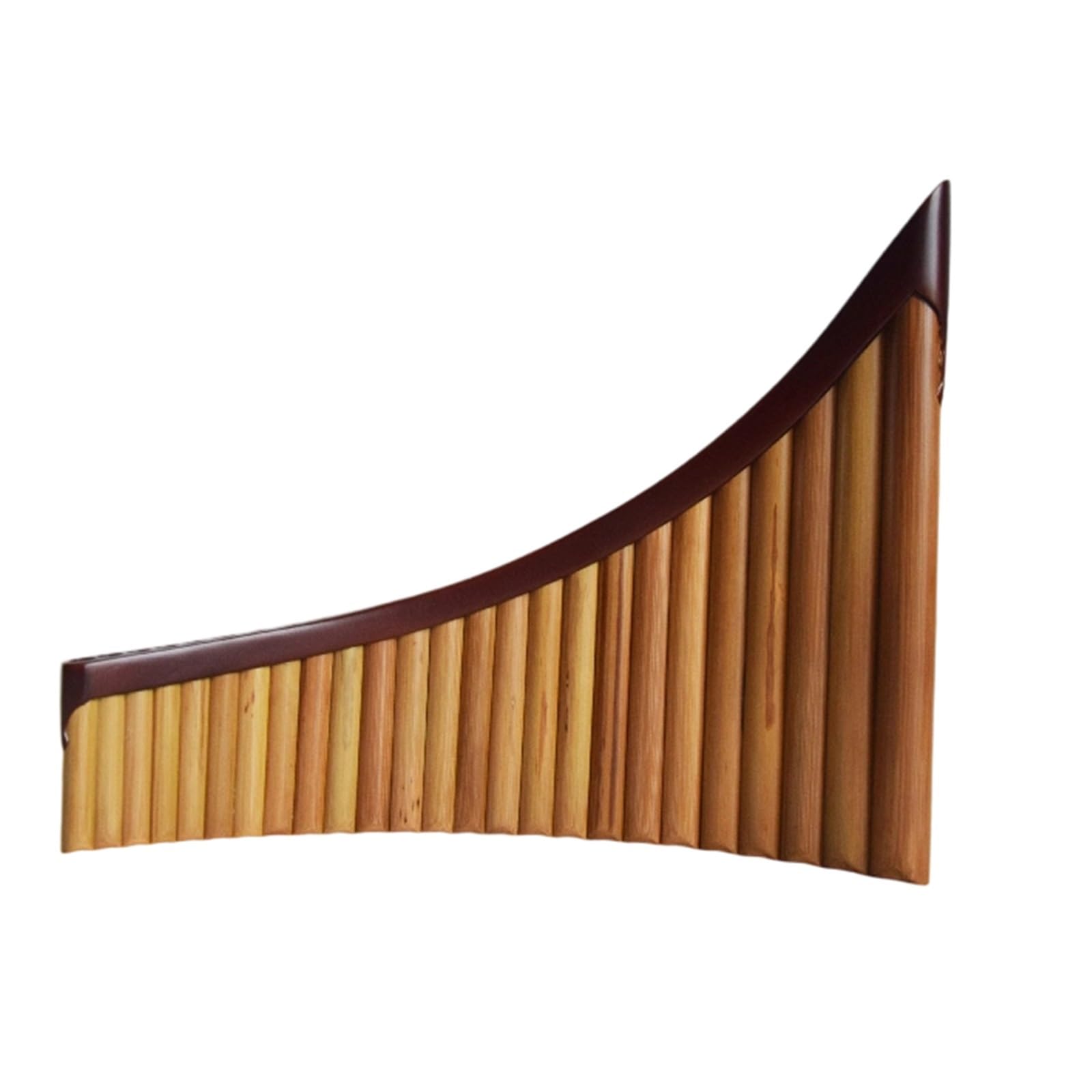 Drewniana Fletnia Pana 22 Lub 25 Piszczałek Klucz C G Gorzki Bambusowy Flet Pana Czerwono Brązowa Podstawa Profesjonalny Instrument Wykonawczy(22 G Left)