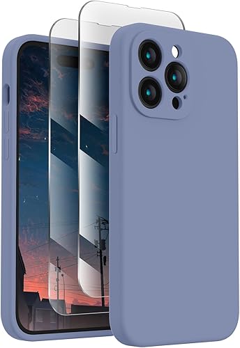 Miniatura 13 de FireNova Funda diseñada para iPhone 14 Pro Max, funda de silicona mejorada [protección de cámara] con [2 protectores de pantalla], forro