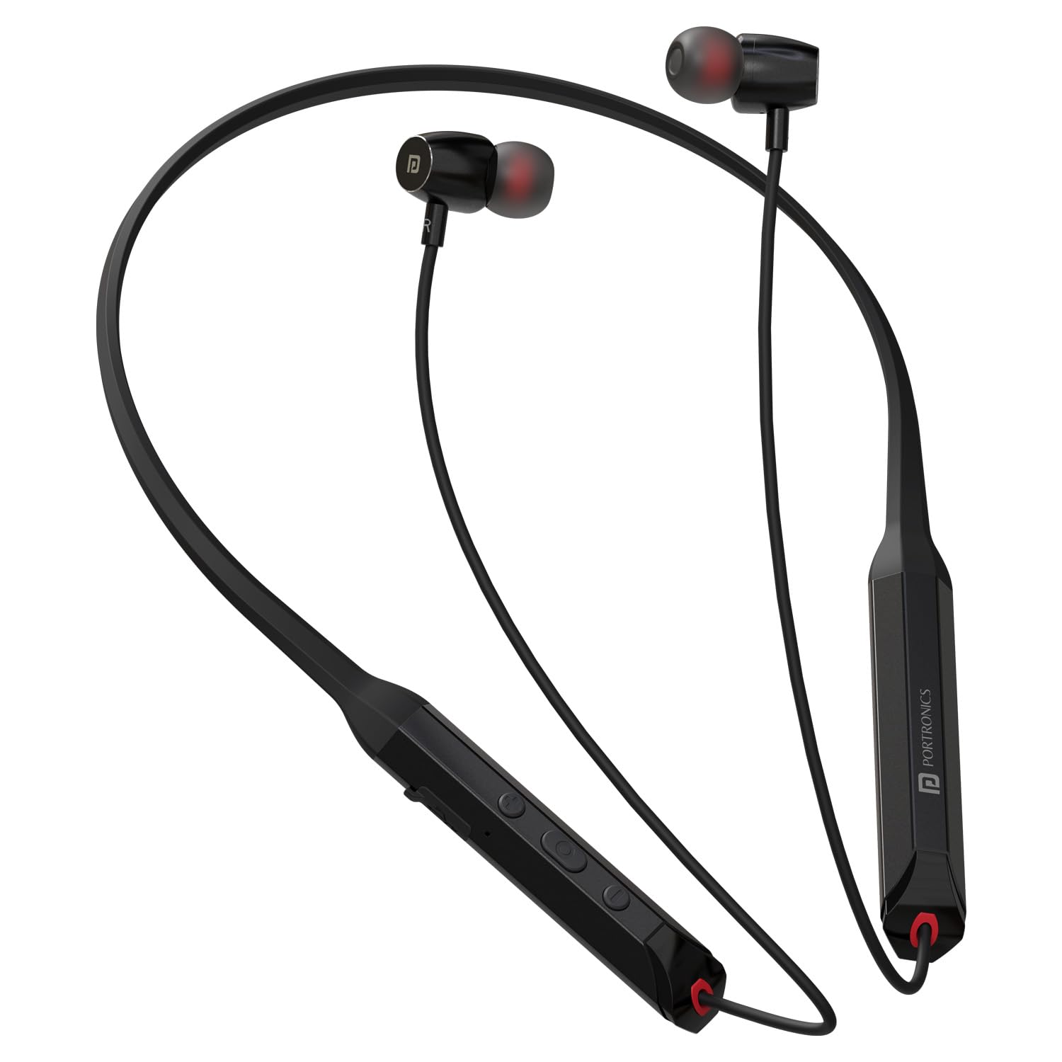 Portronics Harmonics Z12 in Ear Bluetooth Neckband with Metallic Built & Hall Switch(ON/OFF),Upto 35 Hours Playtime, Gaming/Music Mode, Low Latency, Bluetooth Version 5.3V, Type C Fast Charging(Black)-picture-15