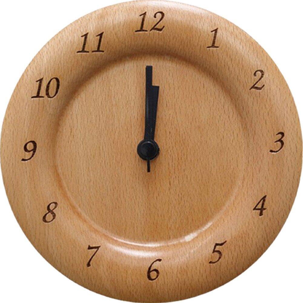 Réveil en bois horloge de chevet à piles pour la chambre