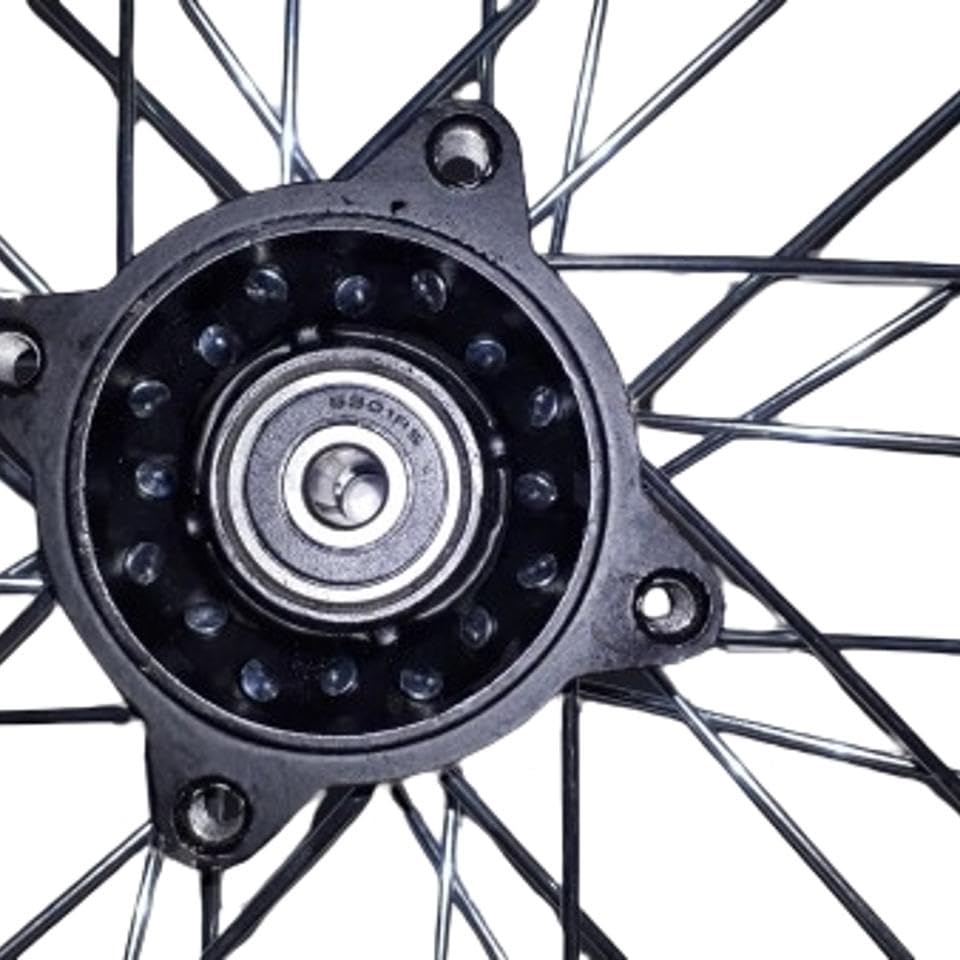 Dirtbike Komplettrad Pitbike Stahlfelge Ersatzreifen hinten 14 Zoll 90/100-14 12mm Achse
