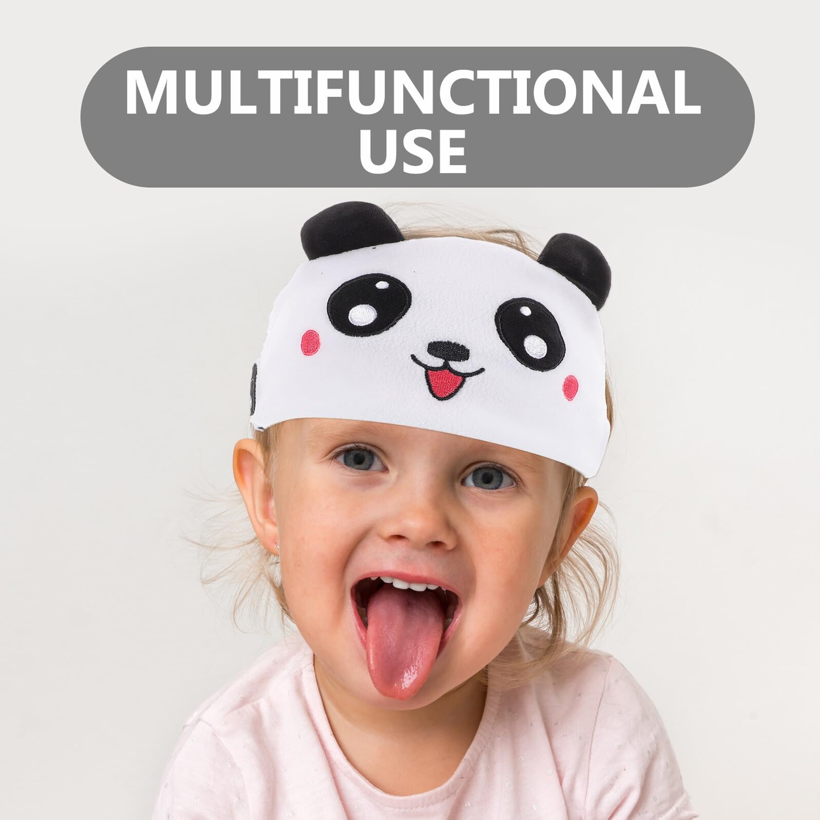 NOLITOY Auriculares Inalámbricos Banda para Dormir de Poliéster Ajustable para Niños con Diseño de Orejera Control de Volumen y Uso Cómodo en Casa Movimiento