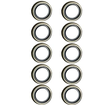10-Pack Double Lip Grease Seals for 3,500 lb Trailer Axles 1.719" ID x 2.565" OD Fits #84 Spindle Replaces Dexter 010-019-00, Lippert 122087 Ideal for Hub & Drum Brake Systems