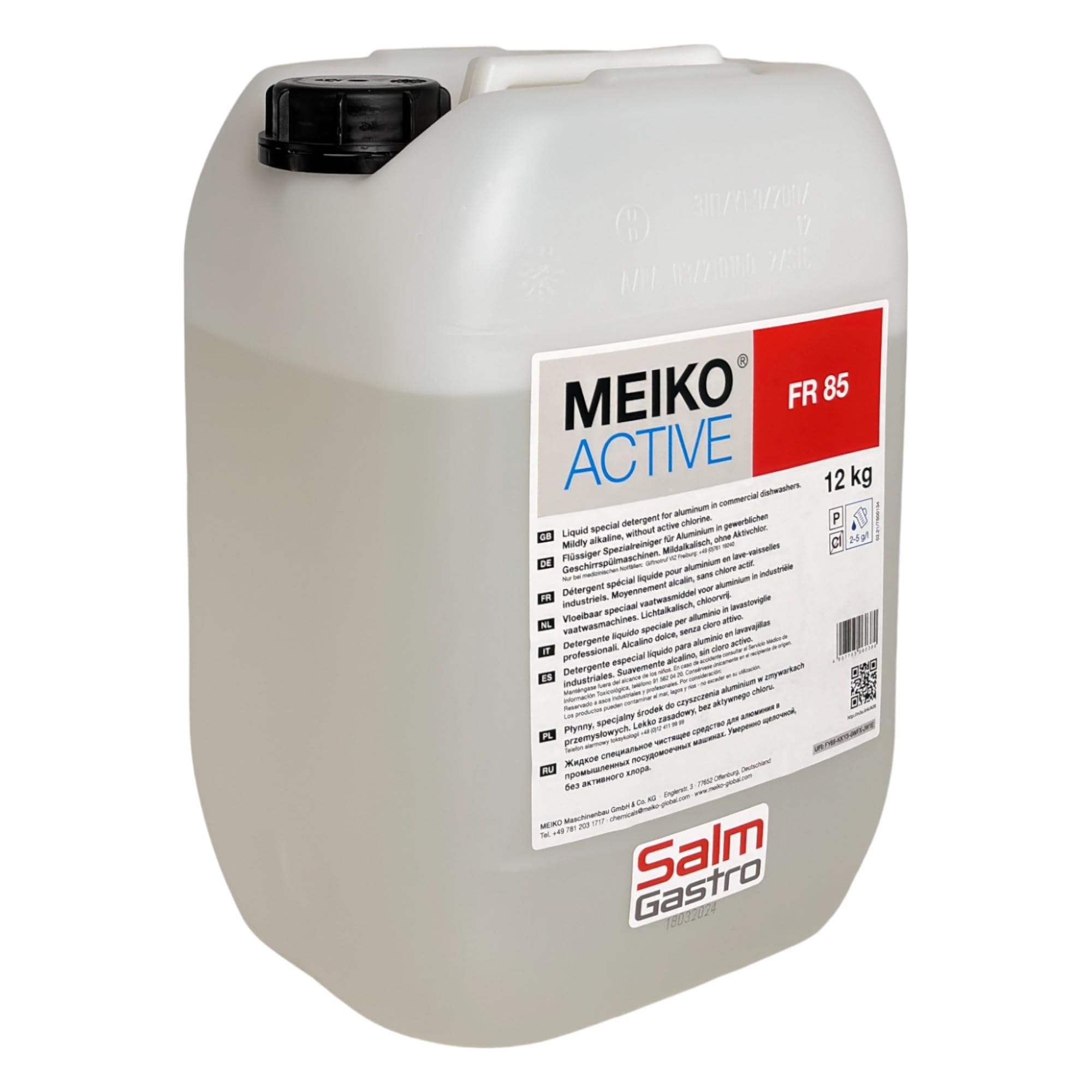Meiko ACTIVE FR85 - Limpiador líquido especial para lavavajillas (12 kg)