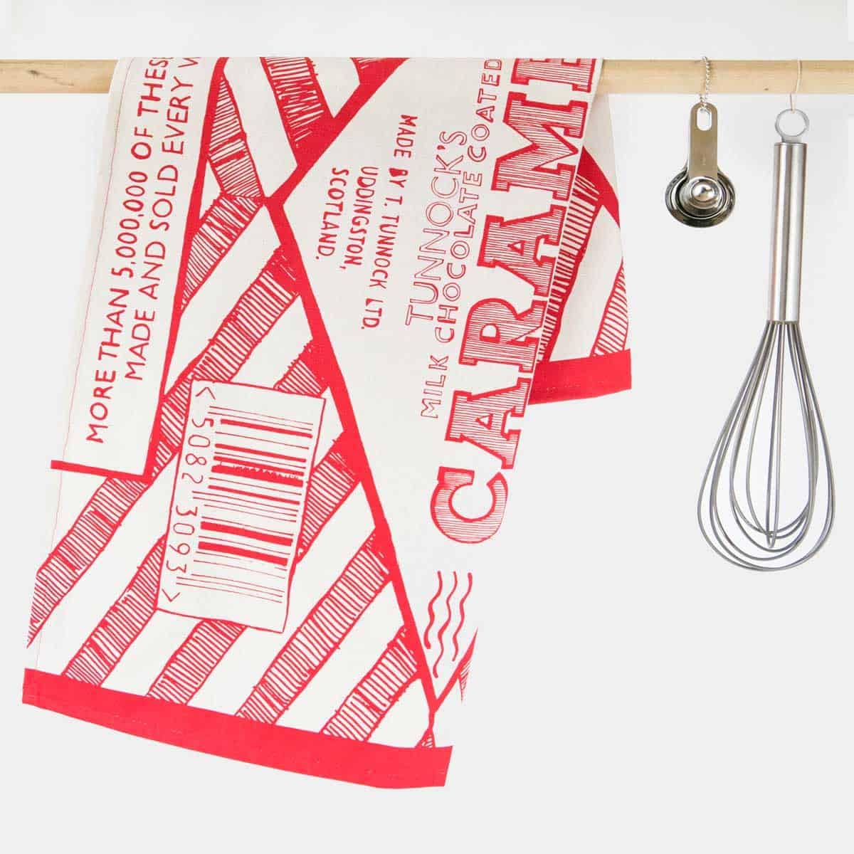 Tunnock’s Caramel Wafer Wrapper Tea Towel