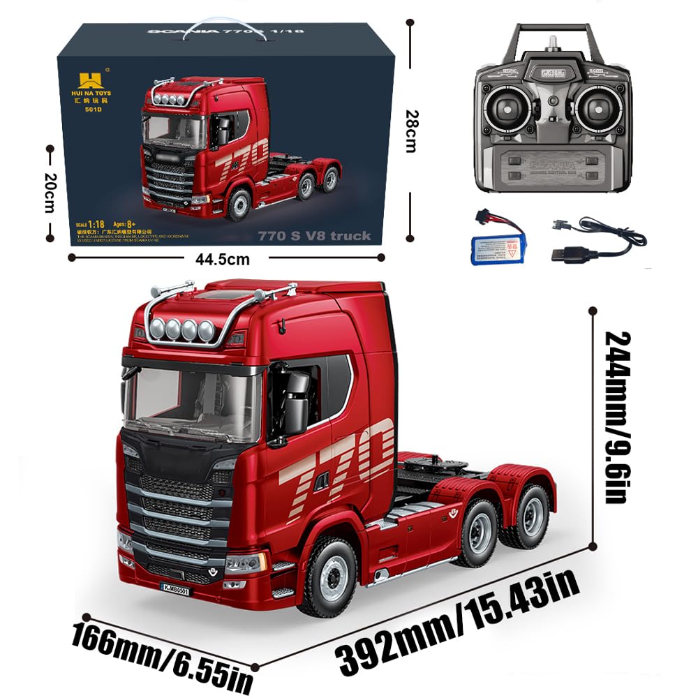 Amazon.com: FANXMF RC Tractor Truck 770S 1/18 Remote Control Truck