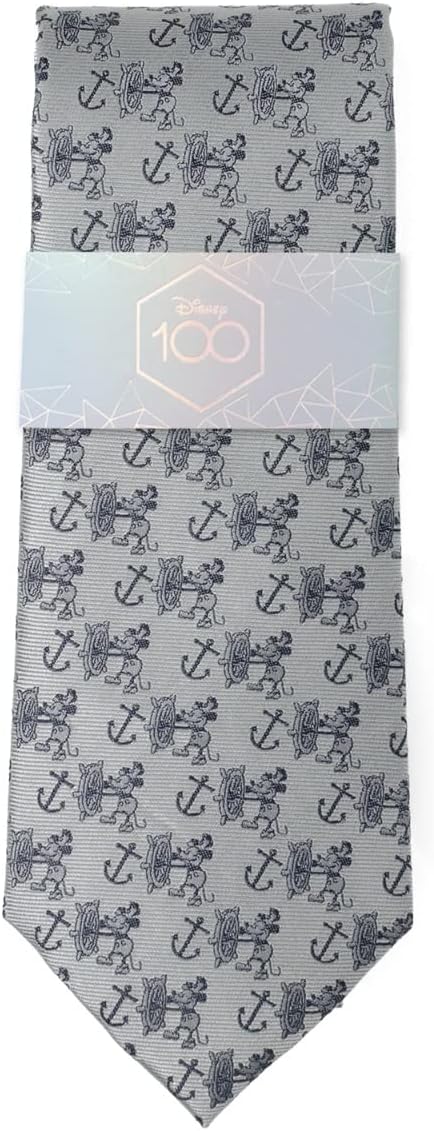 Cufflinks Inc. D100 Steamboat Willie Gray Men's Tie