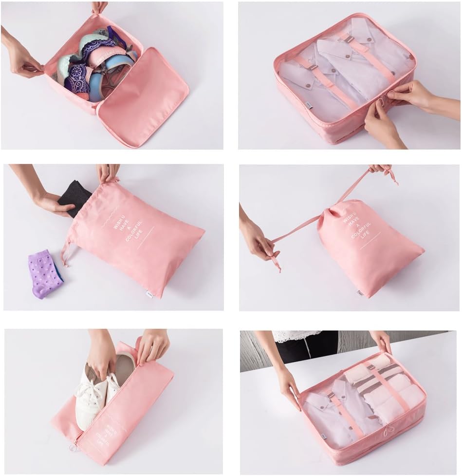 Rojeam Packing Cubes 7 Pcs Travel Luggage Organizer Packing Organizers Set