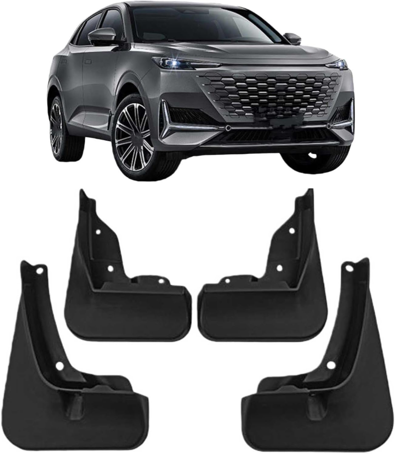Mud Flaps for Changan Gravity Unik UNI-K 2021-2024,Splash Guards Front and Rear 4-PC Set Fender Protector Exterior Accessories Easy Clean Installation