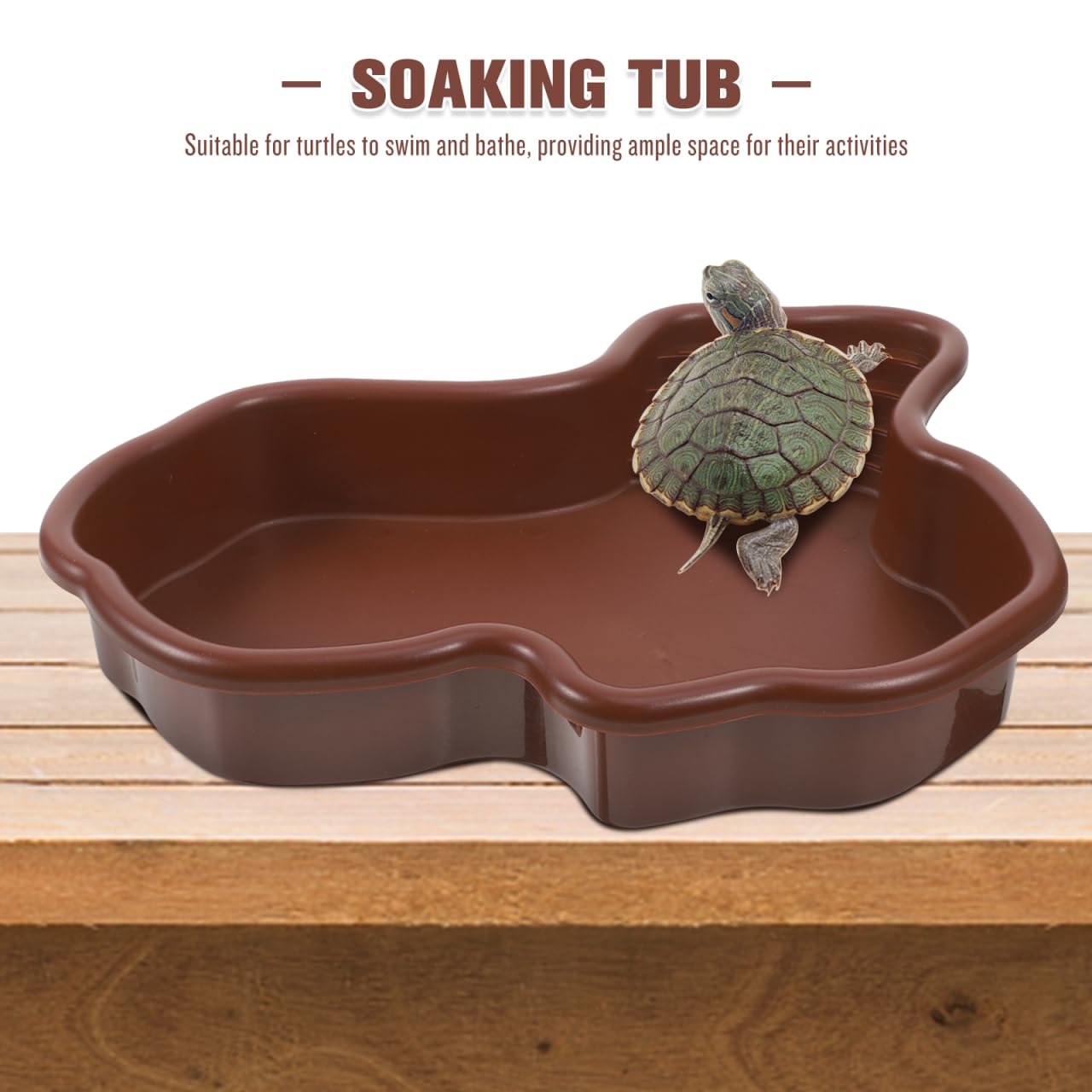 UPKOCH BañEra para Reptiles Grande De 12.2X9.4 Pulgadas Cuenco De Agua para Tortugas con DiseñO Decorativo para HáBitat De Reptiles Multifuncional para BañO Y AlimentacióN
