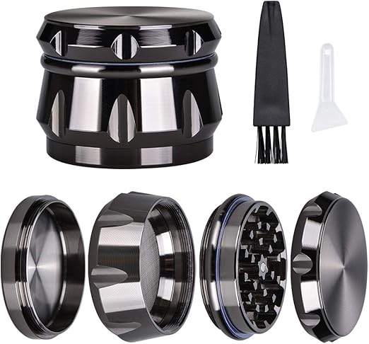 Amazon グラインダー タバコ用 Ninonly マルチミル 煙草グラインダ ハーブミル スパイスミル パイプ用の葉 たばこ葉 ドライハーブ用 4層式 亜鉛合金製 ミル オンライン通販