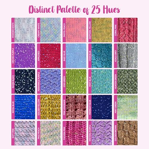 Image of Tweed Twinkles Soft Baby Yarn for Crocheting, 8-Pack (696Yds / 400G), Free Patterns - Acrylic Baby Blanket Knitting Yarn with Flecks - Size 3 DK Light Worsted Weight - Mint Blue