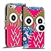 Produktbild Conie PW1746 Print Wallet Kompatibel mit iPhone 6 Plus / 6s Plus, Motiv Klapphülle mit HD Druck Muster Etui für iPhone 6S Plus iPhone 6 Plus Hülle Motiv Eule 5