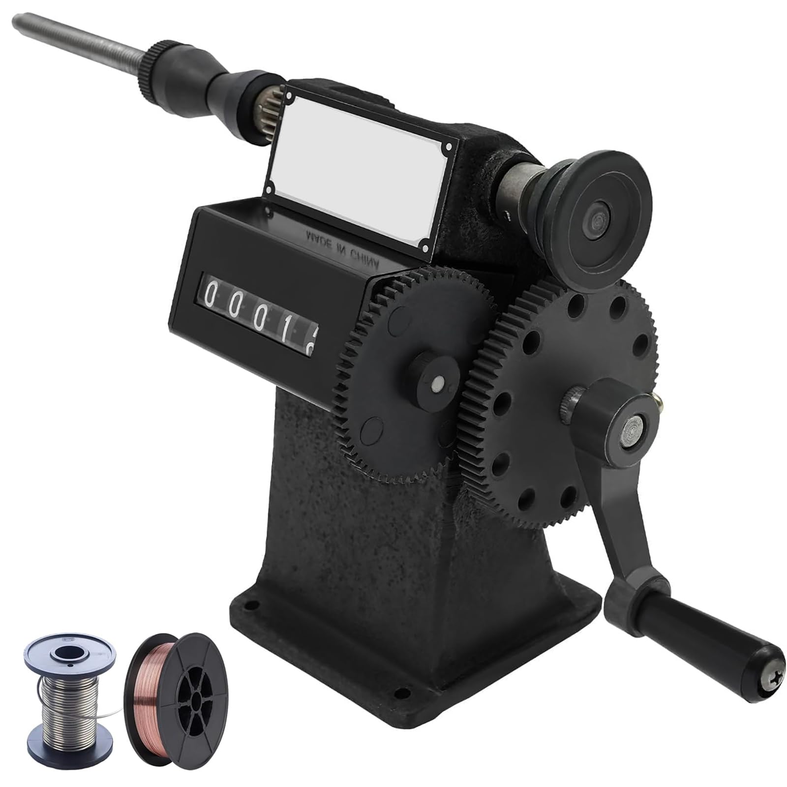 XNXYSMKJ Manual Coil Winder Counter for Guitar Pickups,Motors,Ribbons,Ergonomic Handheld Winding Machine,0-99999 Count Range for Hobbyist,Professionals