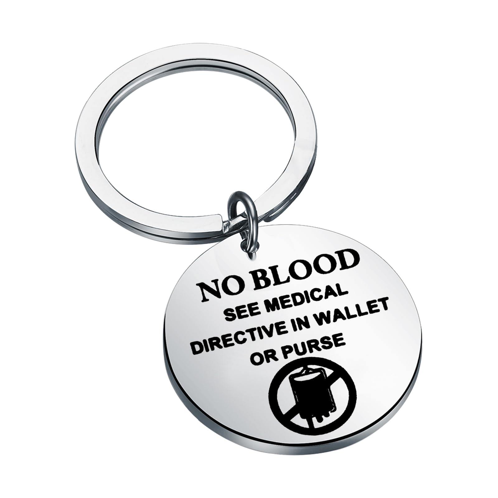 BEKECH Keychain JW Gifts Jehovah Witnesses Keyring Medical Directive Gift