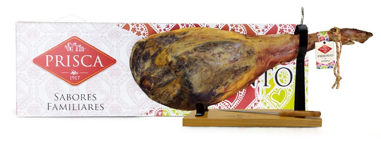 Jamón Reserva Curado con Pata | Gourmet Español | Incluye Jamonero y Cuchillo