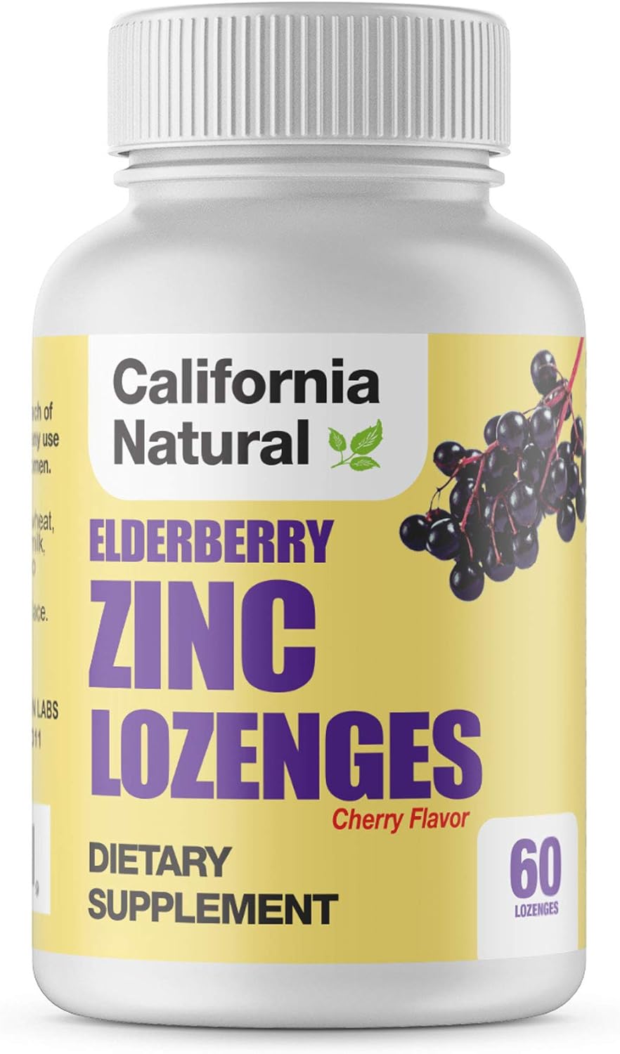 Elderberry Zinc Lozenges California Natural Cherry