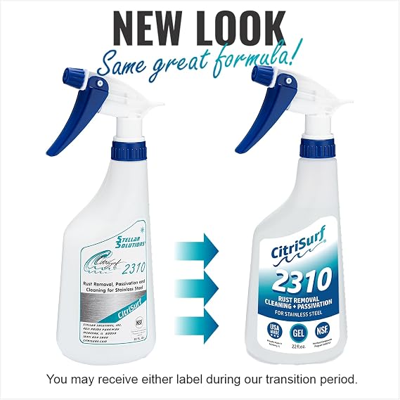 Citrisurf 2310 Gel Stainless Steel Rust Remover and Passivation Cleaner