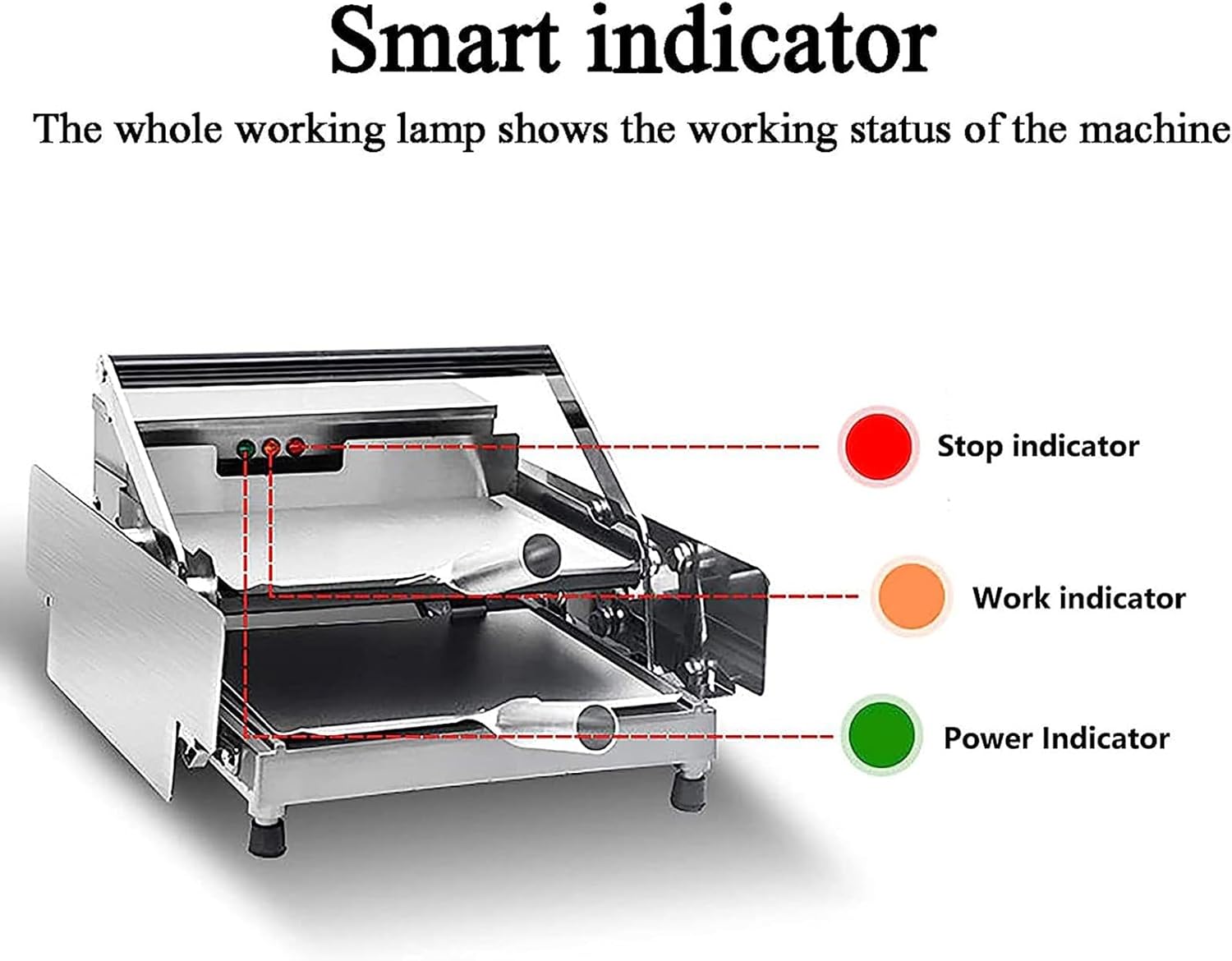 Commercial Electric Hamburger Making Machine, Double Layer Bake Toaster, Non-Magnetic Stainless Steel, Temperature Controller 50-300℃