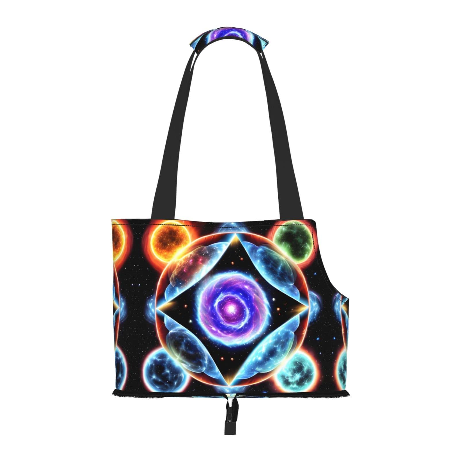Cosmic Stars Pet Tote Bag - Waterproof and Wear-Resistant Portable Shoulder Bag for Small Dogs and Puppies