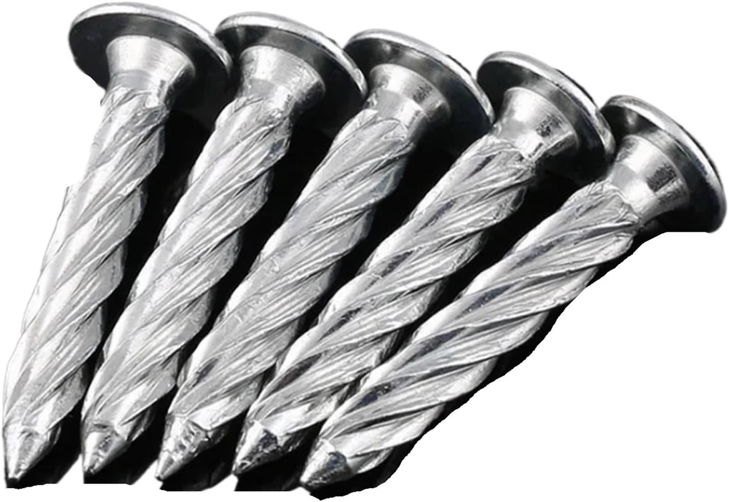 Roofing Nails 20/60pcs Stainless Steel Thread Self-tapping Nail Pressure Explosion Galvanized Spiral Cement(M8 X 50,60pcs)