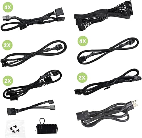 Miniatura 3 de EVGA Supernova 1000 G 80 Plus Gold 1000W totalmente modular ventilador FDB 10 años de garantía incluye autocomprobador de encendido fuente de