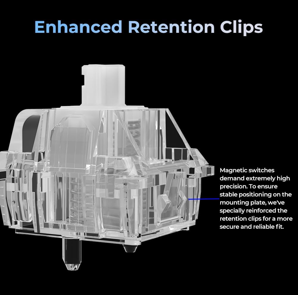 MMD C1 Magnetic Switch Jiyao Switch Linear for Magnetic Mechanical Keyboard Extremely Dazzling Switch Pre Lubed PC LY (MMD C1 Magnetic Switch x90)