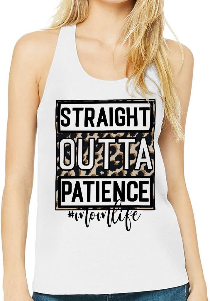 Momlife Women's Racerback Tank - Cheetah Tank Top - Art Workout Tank