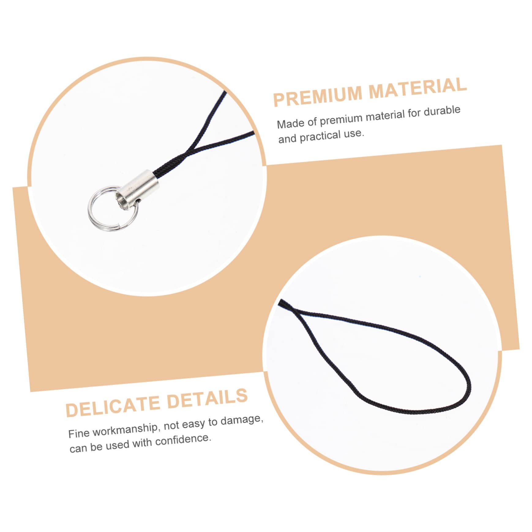 UPKOCH 400 Piezas Correas De Teléfono Móvil Encanto Del Teléfono Celular Llavero Cuerda Soportes De Muñeca Para Teléfono Cordón De Insignia Cordón De Mano Para Teléfono Cuerda De Cámara