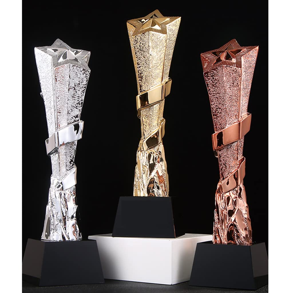 Pokale, Medaillen Auszeichnungen Trophäe Aus Goldenem Fünf-Sterne-Harz Hervorragende Trophäe Zum Jahresende Der Mitarbeiter Gedenkpokal Zum Jubiläum Preisverleihung Ehrentrophäe Pokale