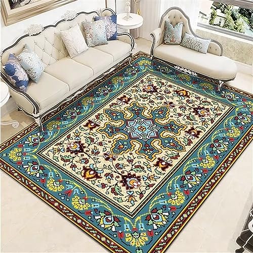 Tapis chambre gamer vert géométrique grand format 160x230 cm - 2