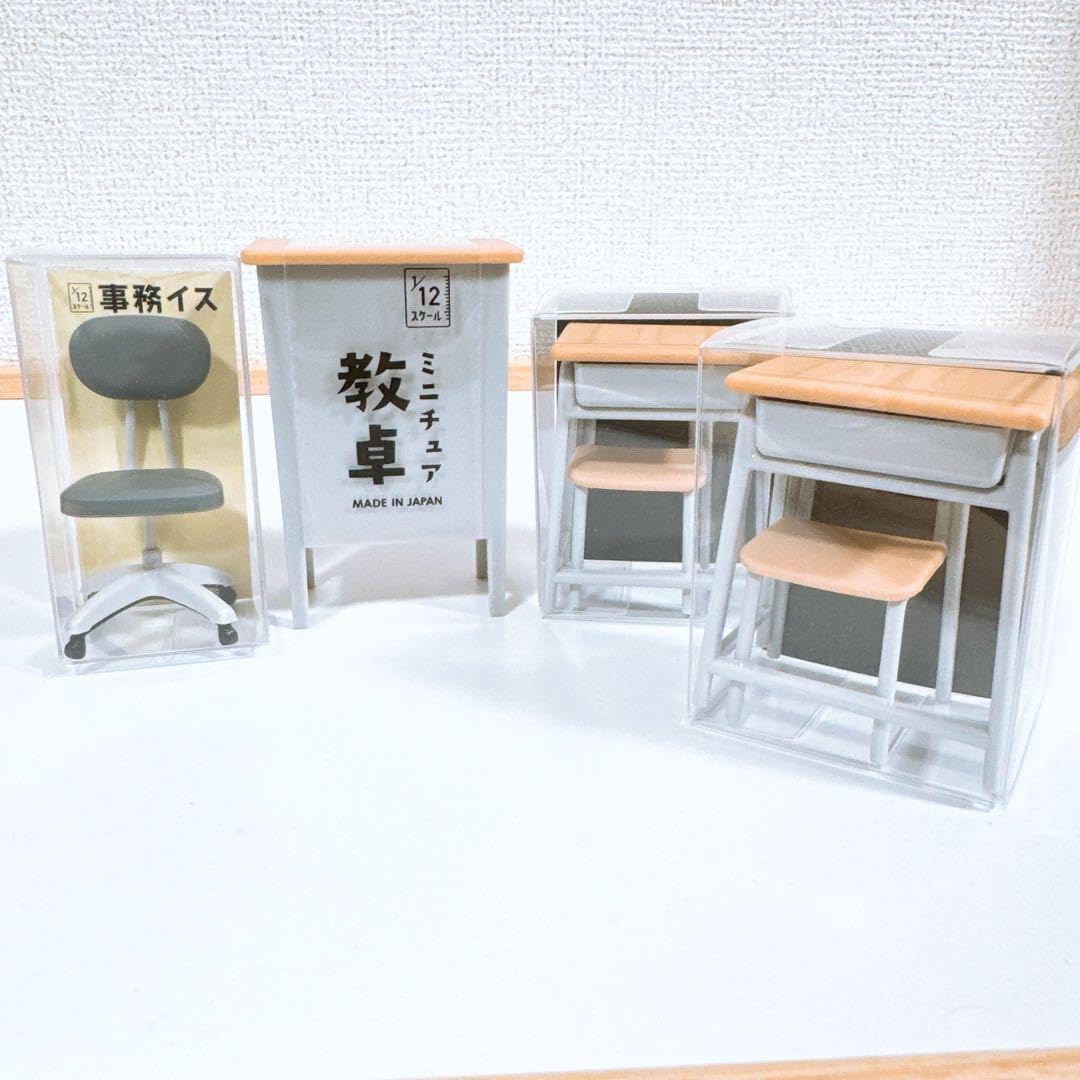 Amazon.co.jp: seria ミニチュア 教室セット スクールデスクセット