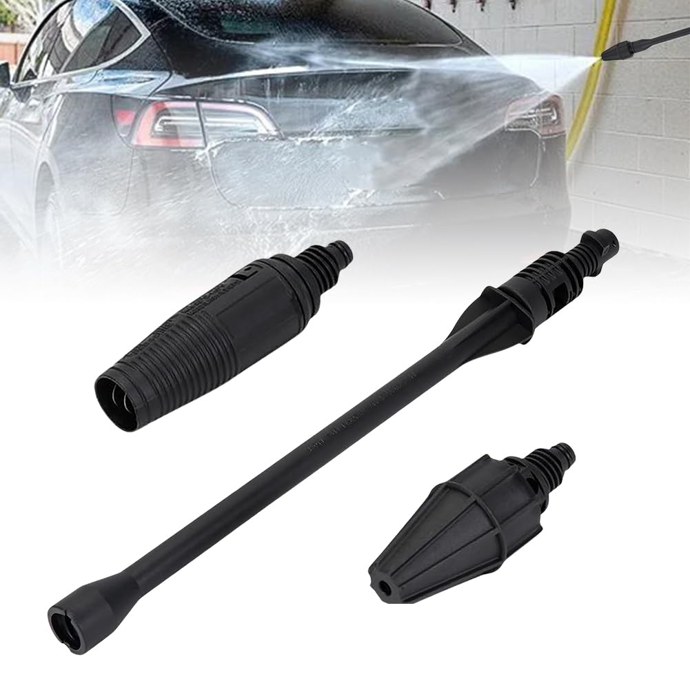 AIM Tools Rallonge Lance Nettoyeur Haute Pression Karcher K2-K7 – Lance Coudée 30° + 5 Buses + Extension Sous Châssis – Acier Inox & Laiton