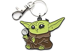 The Mandalorian Grogu With Ball Enamel Pendant Keychain