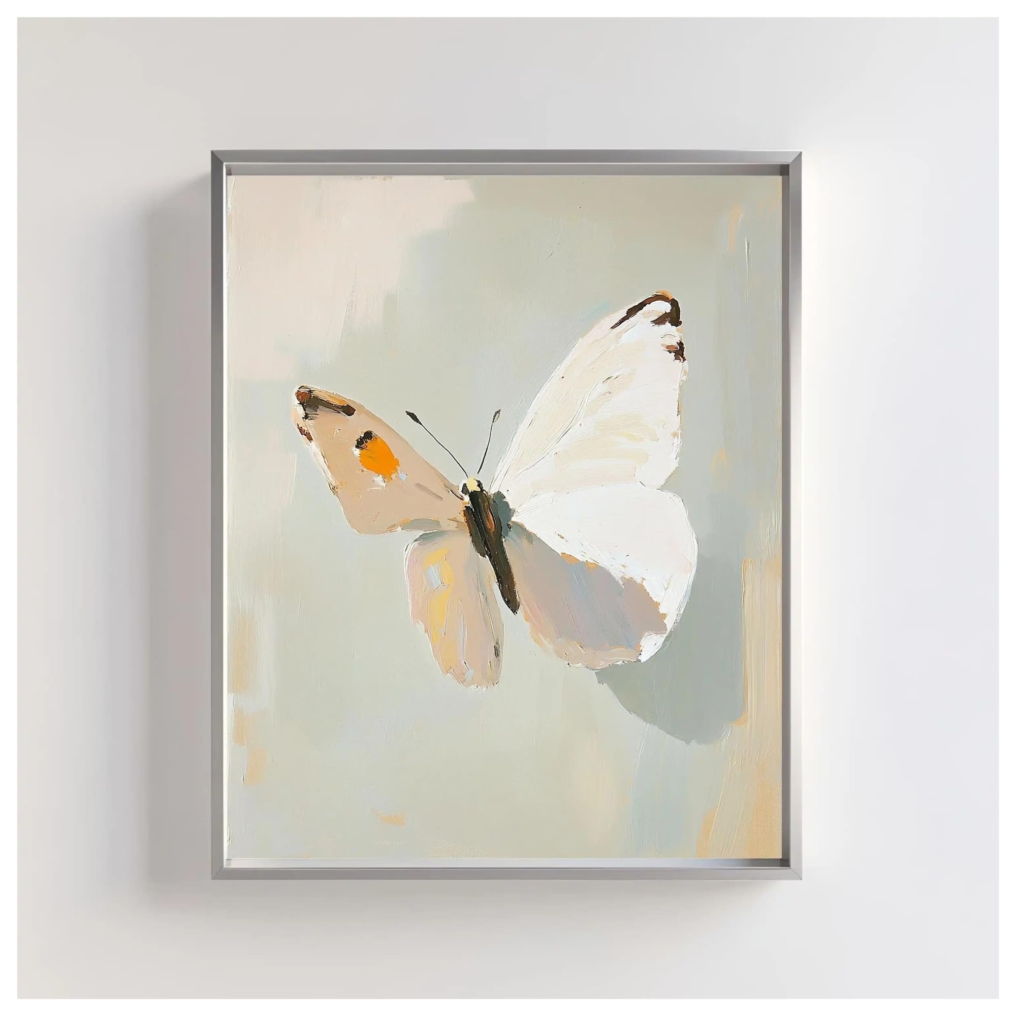 Wall Art Canvas Prints Colorful Pastel Fantasy Animal Poster Minimalist Unicorn Butterfly Swan Dog Canvas Painting Wall Art For Nursery Room Home Decor(Q,30x40cm)
