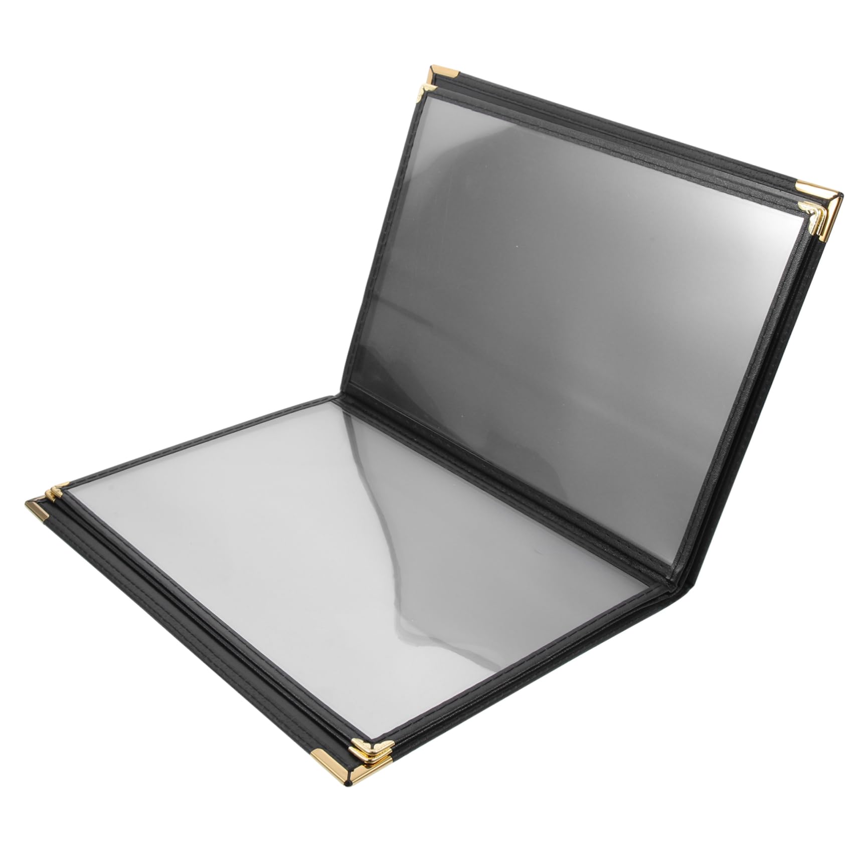 Cabilock Transparent Menu Cover for Restaurant Reusable Recipe Binder with Liner Easy to Clean Oil Water Resistant for Cafes Bars Dining Establishments