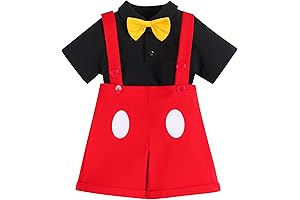 Infant Gentleman Clothing Romper Costume with Suspenders and Bow Tie for Baby Boys