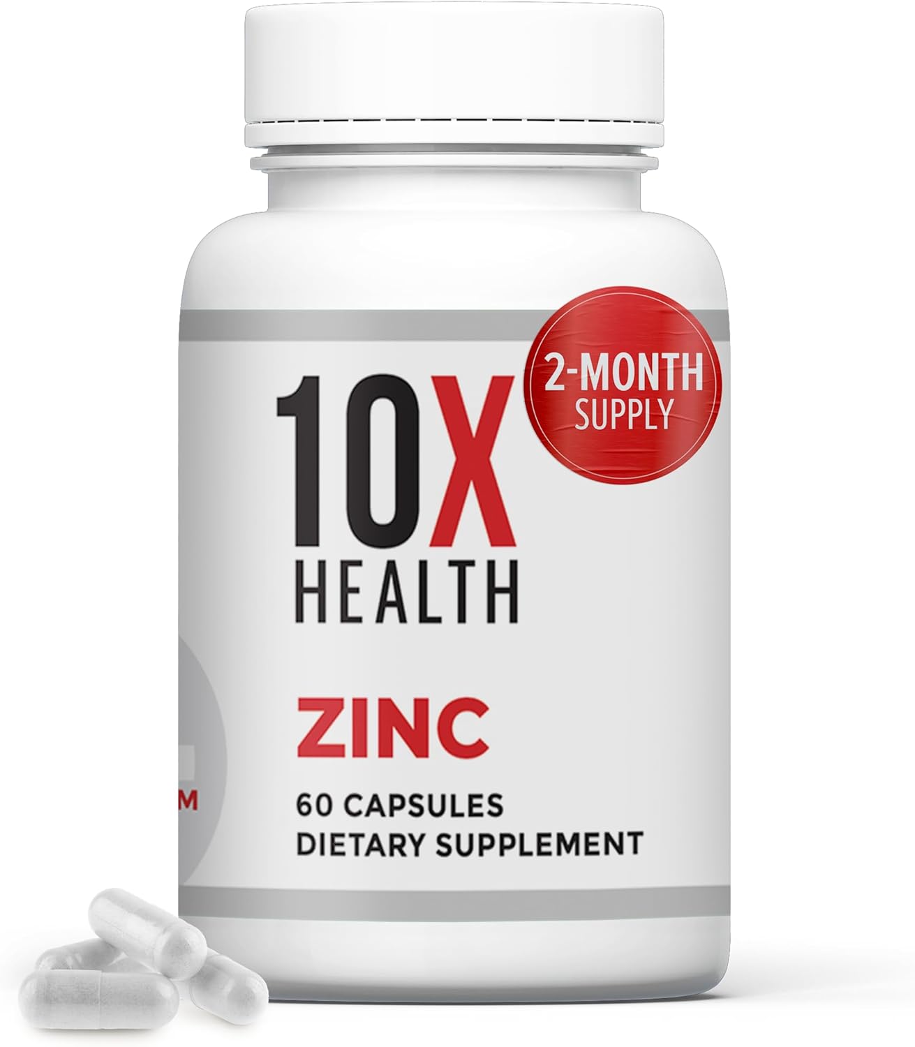 10X Health Zinc Supplements – Contains Zinc 30mg for DNA & Protein Synthesis, Overall Wellness & Immune Support Supplement – Highly Absorbable Vitamins (60 Capsules) 10X Health Zinc Supplements – Contains Zinc 30mg for DNA & Protein Synthesis, Overall Wellness & Immune Support Supplement – Highly Absorbable Vitamins (60 Capsules)