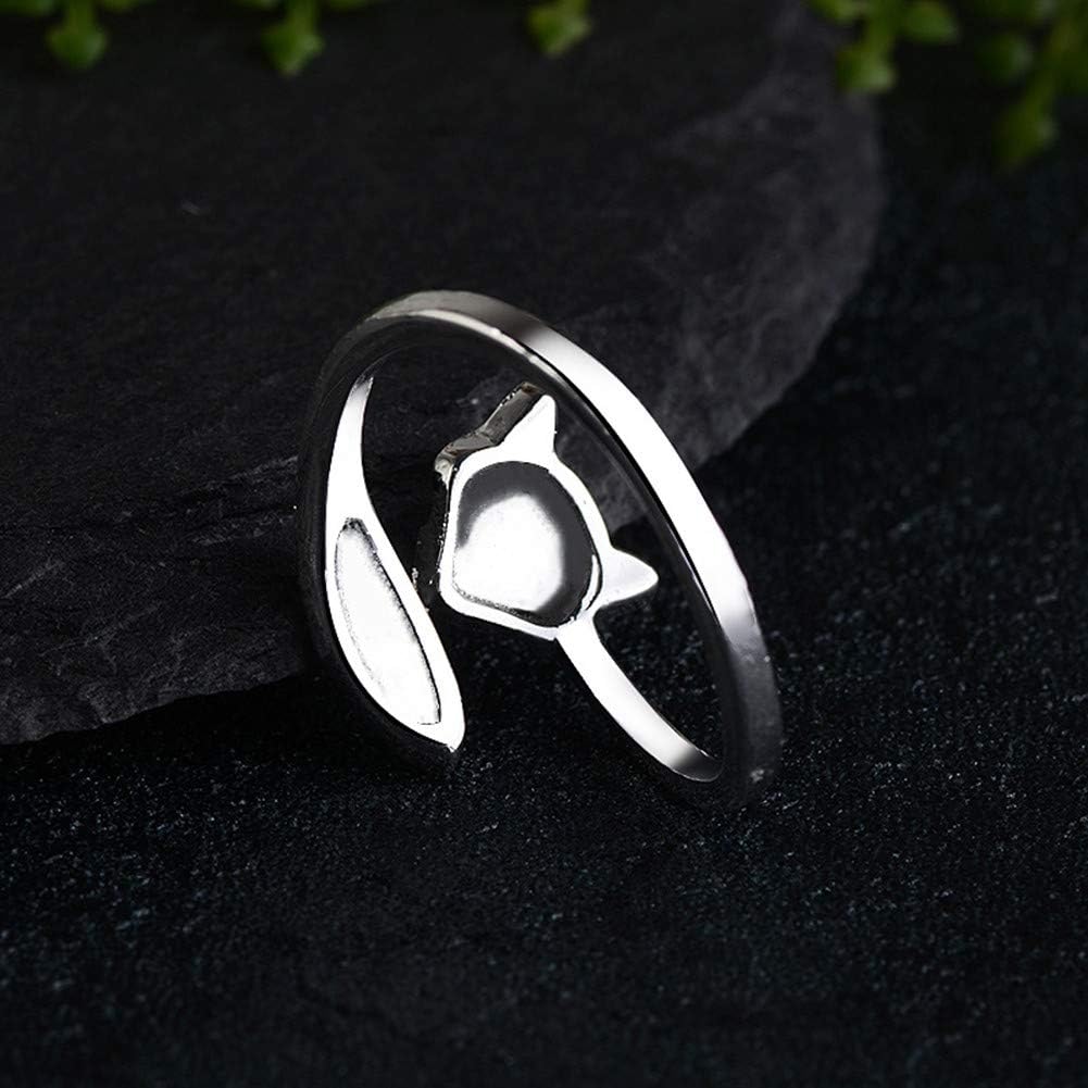 PRAYMOS Raccoon Ring for Women 925 Sterling Silver Adjustable Open Ring Size 4 5 6 7 8 9 10 11 12 Raccoon Jewelry Gifts - Image 7