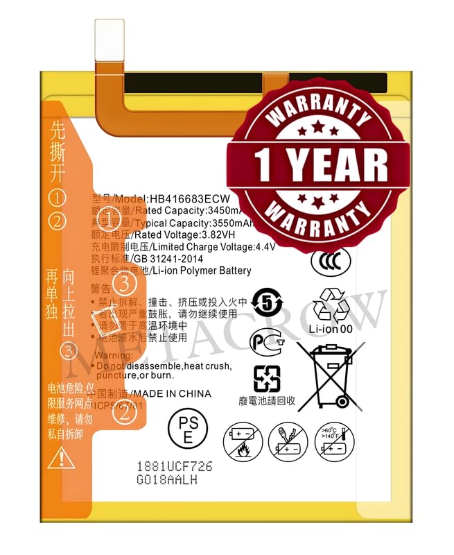 Image of Original HB416683ECW Battery Compatible for Huawei Nexus 6P (H1511, H1512) - (3550mAh) - 1 Year Warranty JK1