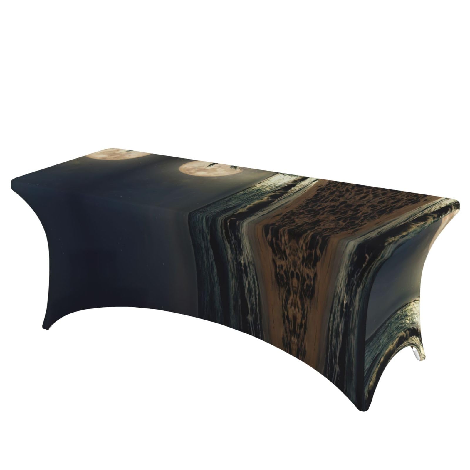 Housses de table de terrasse rectangulaires élasthanne 1.8m plage tropique